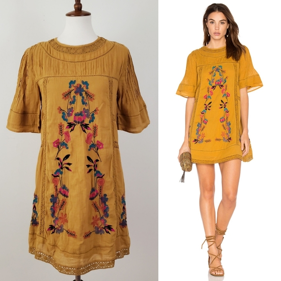 Free People Dresses & Skirts - Free People Perfectly Victorian Embroidered Dress